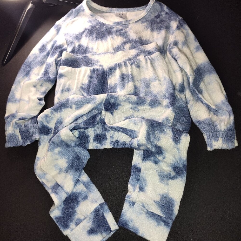 *Pre-Owned GAP 2-Piece Matching Blue Tie Die Style Pants Set*